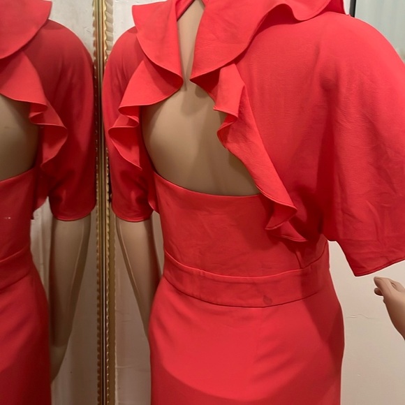 Whistles Red Ruched Wrap Sundress - Picture 4 of 16